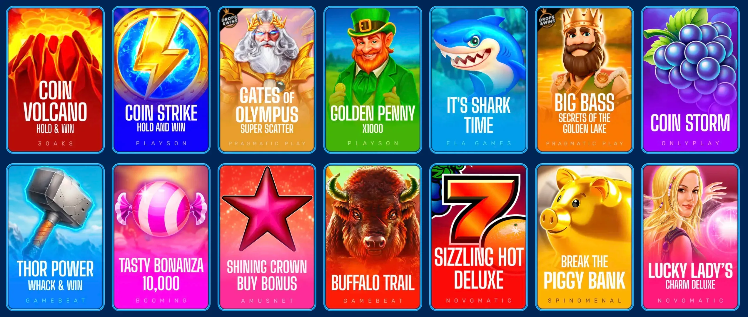 Játékgyűjtemény a Spinfin casino